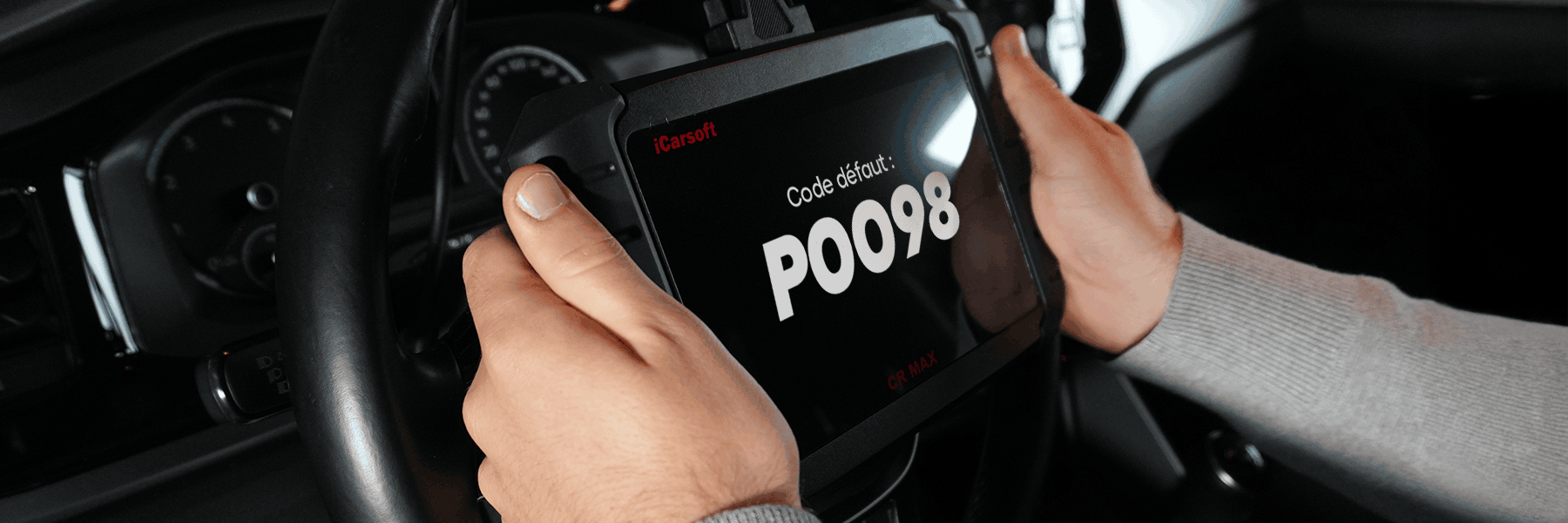 Diagnostic du code defaut P0098 sur l ecran d une valise iCarsoft CR Max