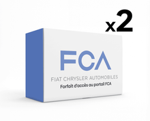 Pack de deux forfaits d acces au portail FCA Fiat Chrysler Automobiles