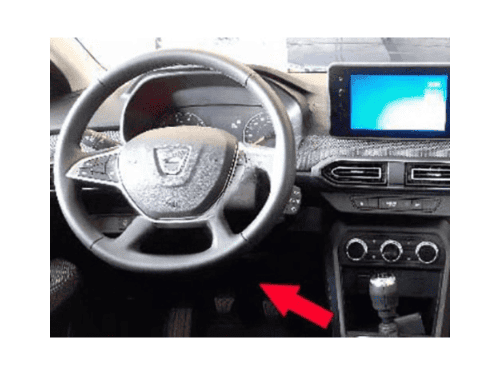 Emplacement de la prise OBD2 sur le tableau de bord d une Dacia Sandero 3