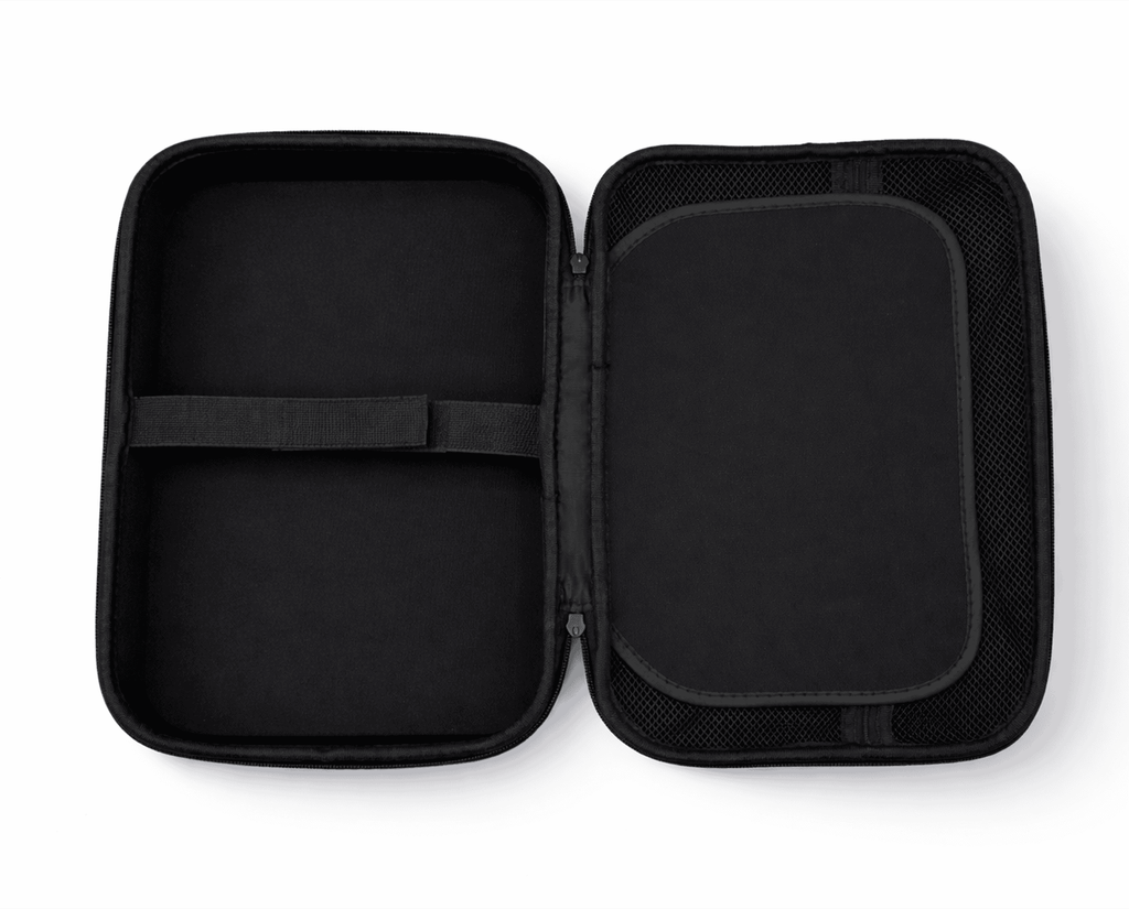 Vue interieure vide de l etui de transport noir pour valise de diagnostic iCarsoft