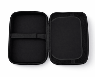Vue interieure vide de l etui de transport noir pour valise de diagnostic iCarsoft