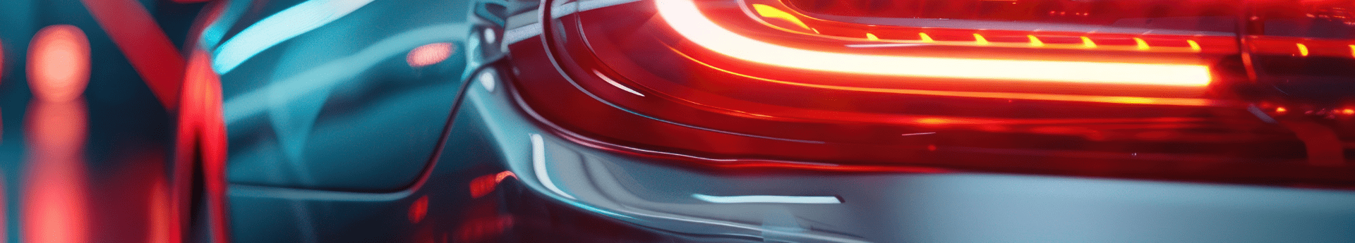 Gros plan sur le feu arrière à LED rouge d'une voiture moderne
