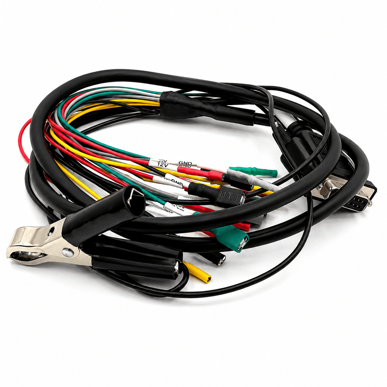 Faisceau de câbles multicolores avec pinces crocodile pour diagnostic auto iCarsoft