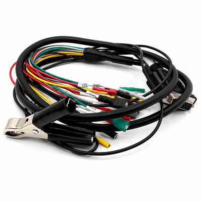 Faisceau de câbles multicolores avec pinces crocodile pour diagnostic auto iCarsoft
