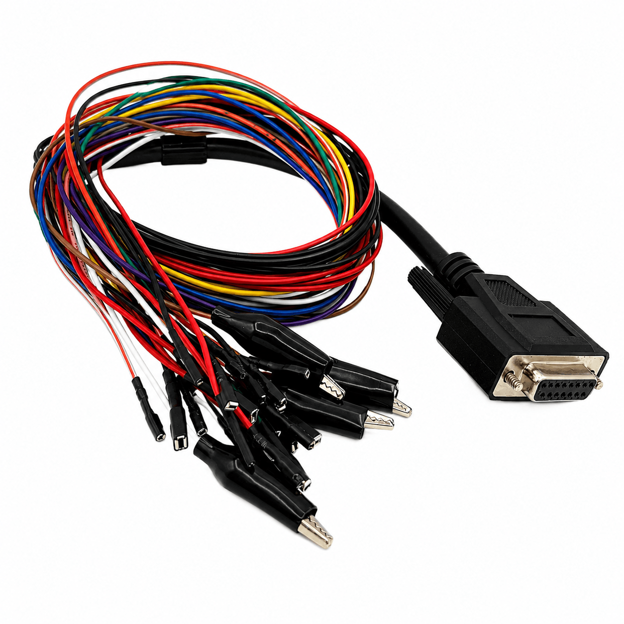 Faisceau de câbles de programmation DB15 avec pinces crocodiles et connecteurs