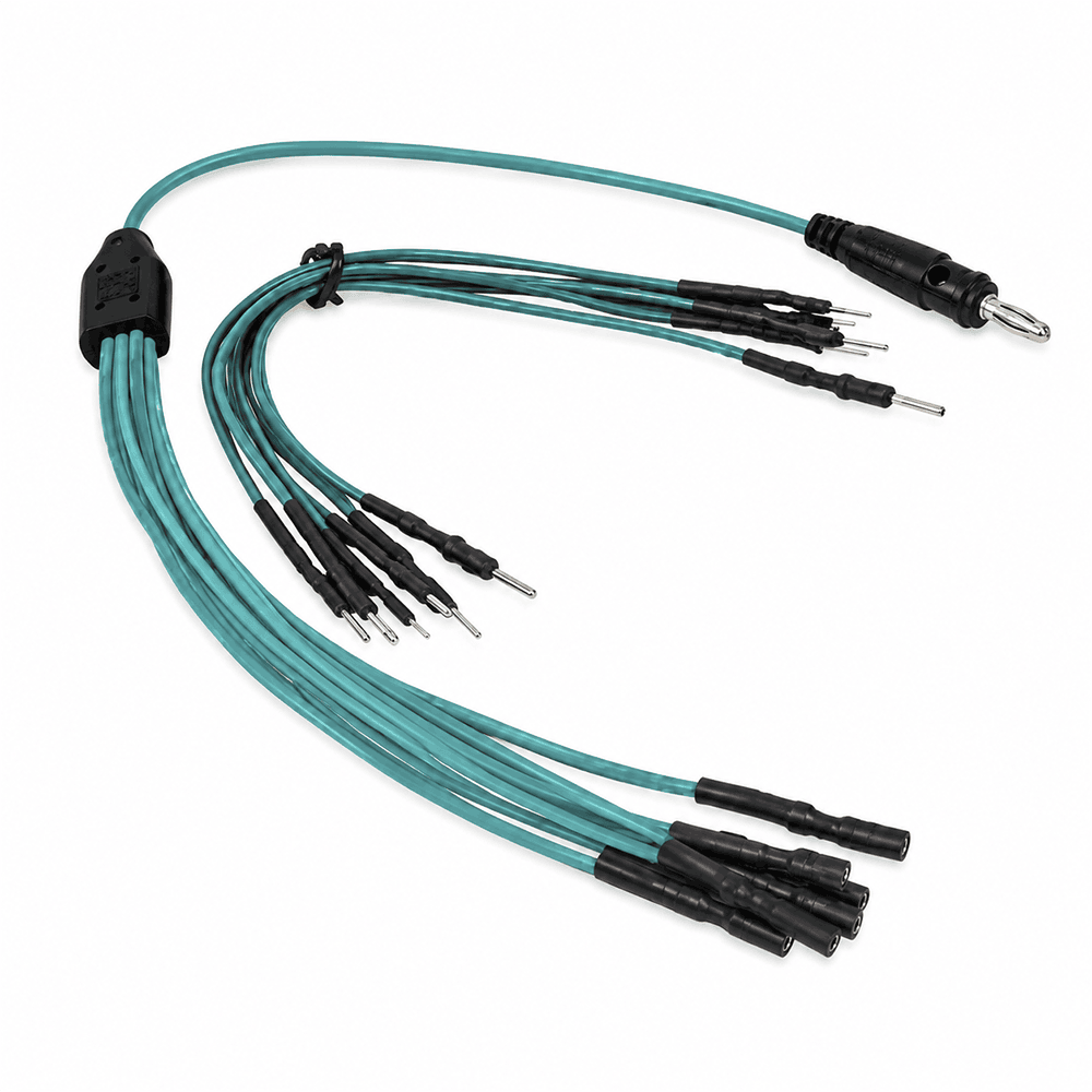 Faisceau de dérivation banane 4 mm turquoise vers multipoints pour oscilloscope Autool DM303