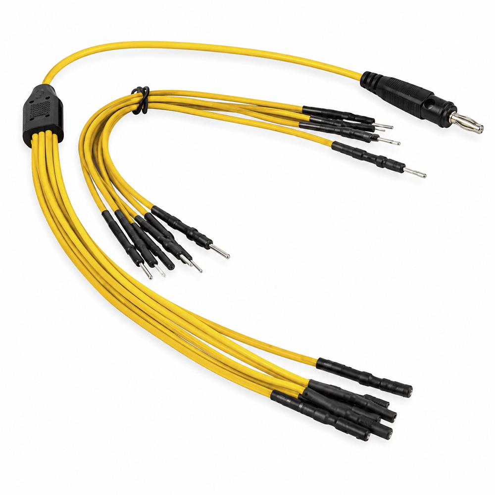 Faisceau de dérivation jaune avec fiches banane de 4 mm et connecteurs multipoints Autool DM303