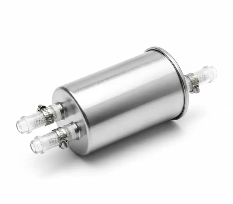 Filtre à carburant universel en métal avec colliers de serrage pour voiture