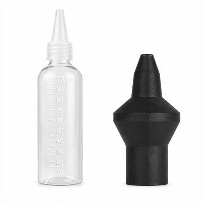 Flacon doseur de 100 ml avec graduation et embout noir pour machine de fumee Autool SDT205S