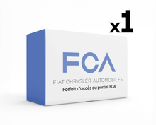 Boîte de forfait d'accès au portail FCA Fiat Chrysler Automobiles avec indication x1