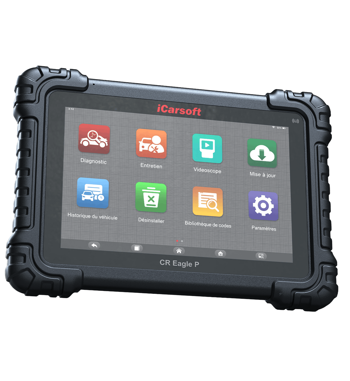 Tablette de diagnostic multimarque iCarsoft CR Eagle P avec menu en francais
