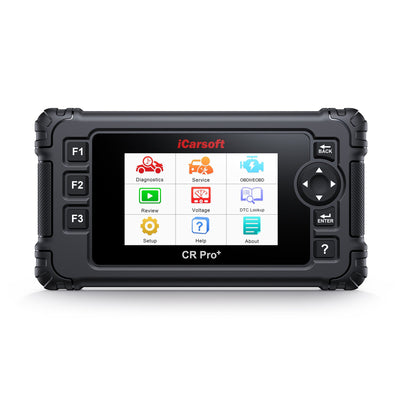 Valise de diagnostic multimarque iCarsoft CR Pro Plus affichant son menu principal