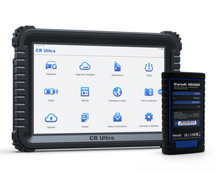 Valise de diagnostic multimarque iCarsoft CR Ultra avec son boîtier HD2000
