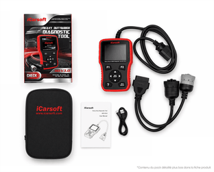 Pack complet de l'outil de diagnostic poids lourds iCarsoft HD V3 avec câbles et manuel