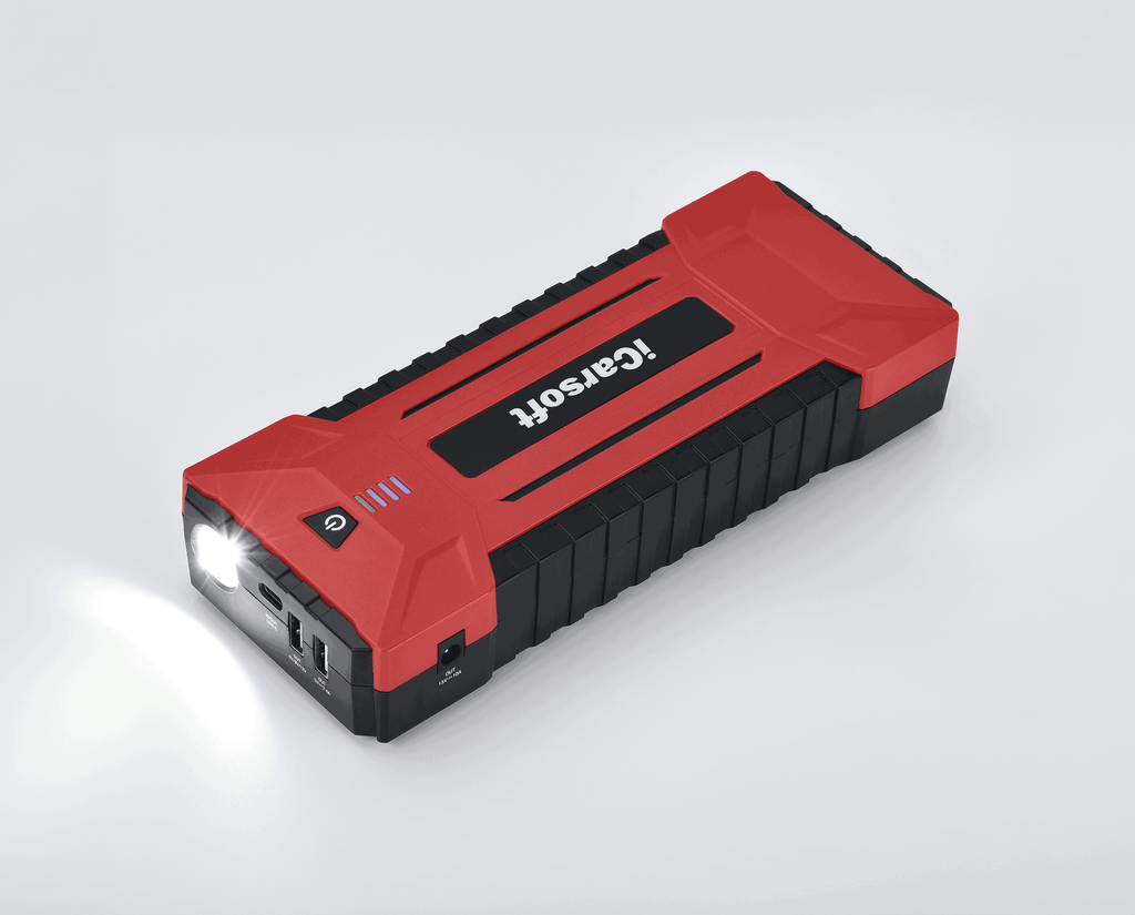 Booster de batterie portable iCarsoft JS V30 avec lampe torche LED intégrée