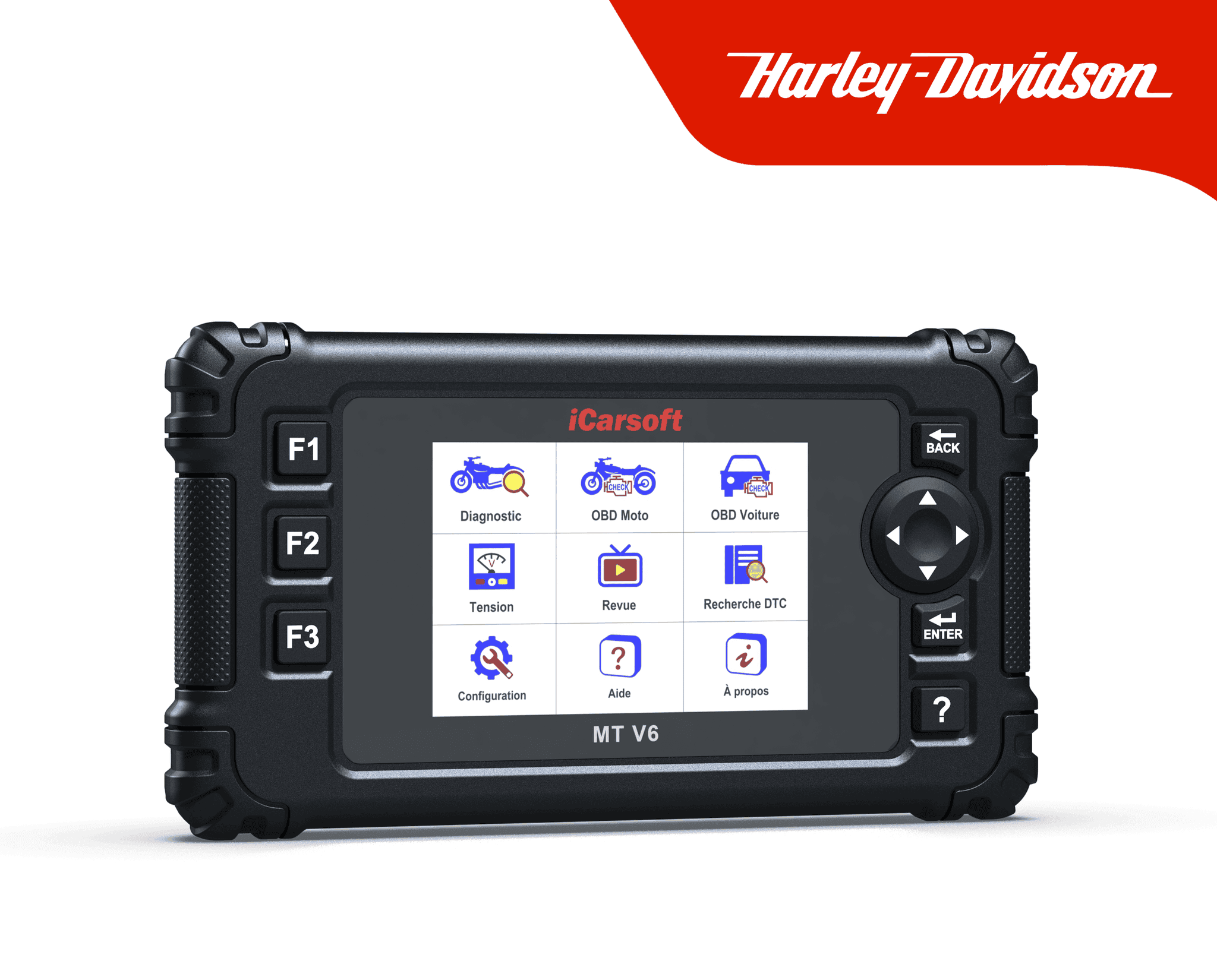 Boitier iCarsoft MT V6 pour le diagnostic de moto Harley-Davidson
