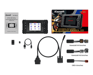 Pack de diagnostic moto iCarsoft MT V6 pour Kawasaki avec cables de branchement