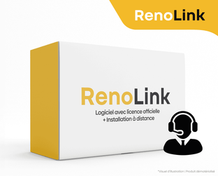 Boite du logiciel de diagnostic RenoLink avec service d'installation à distance