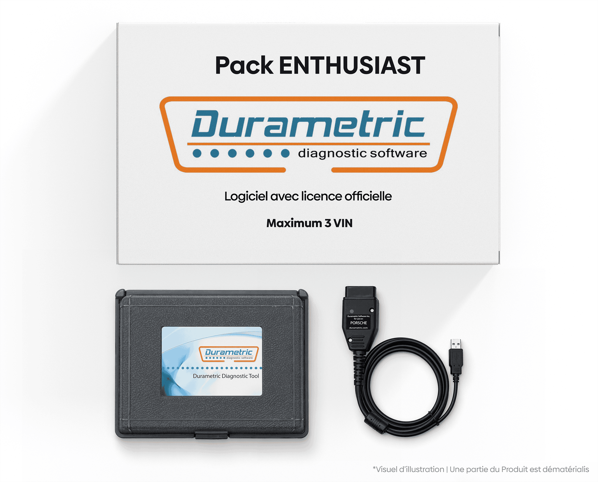 Pack Durametric Enthusiast pour diagnostic Porsche avec boitier et cable USB