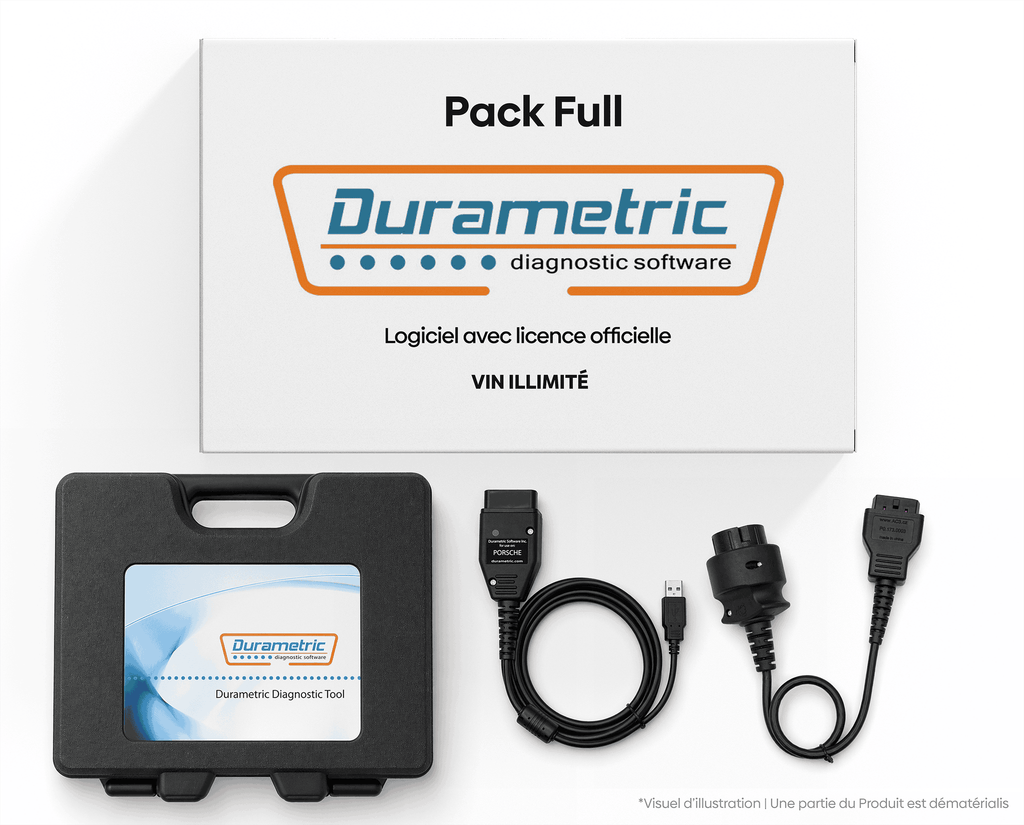 Pack complet de diagnostic Durametric professionnel pour voitures Porsche avec licence illimitee