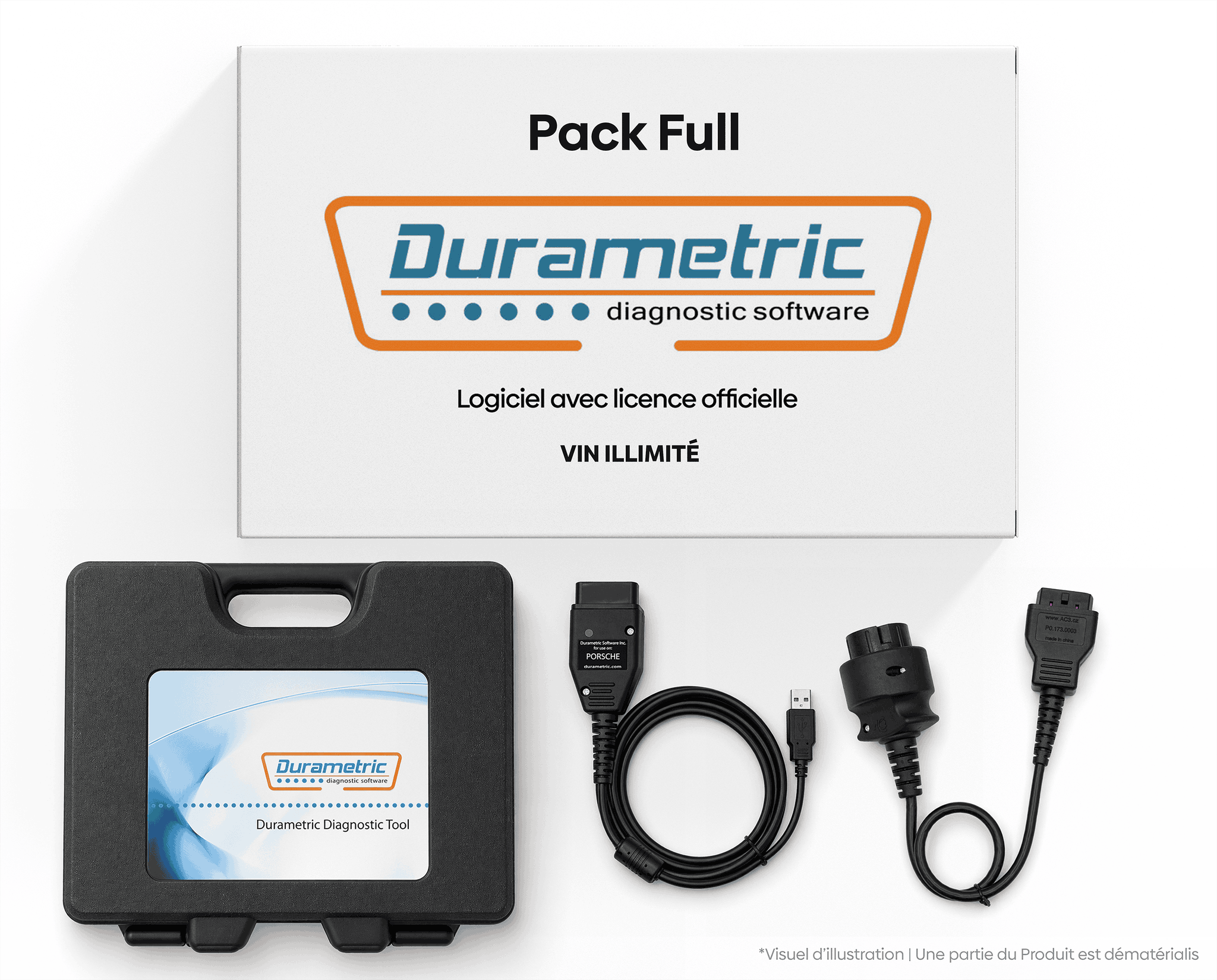 Pack complet de diagnostic Durametric professionnel pour voitures Porsche avec licence illimitee