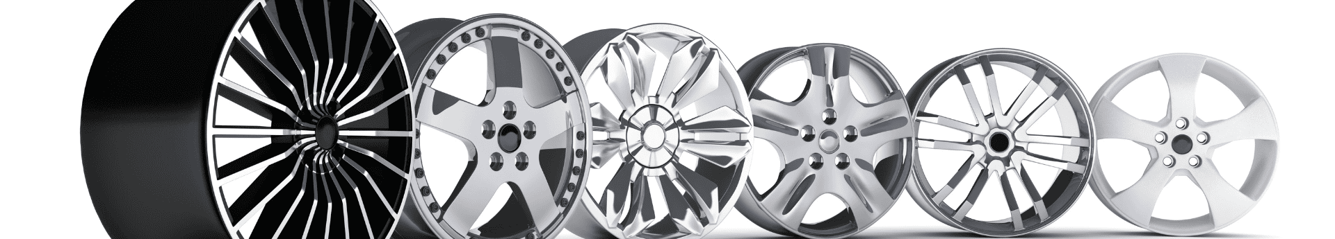Sélection de différents modèles de jantes en alliage et aluminium pour voiture