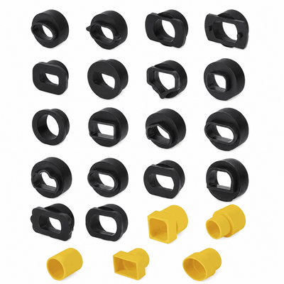 Kit de 23 adaptateurs multi-marques Autool HTS518 noirs et jaunes pour nettoyage de soupape