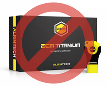 Illustration montrant l interdiction du logiciel de cartographie moteur Alientech ECM Titanium