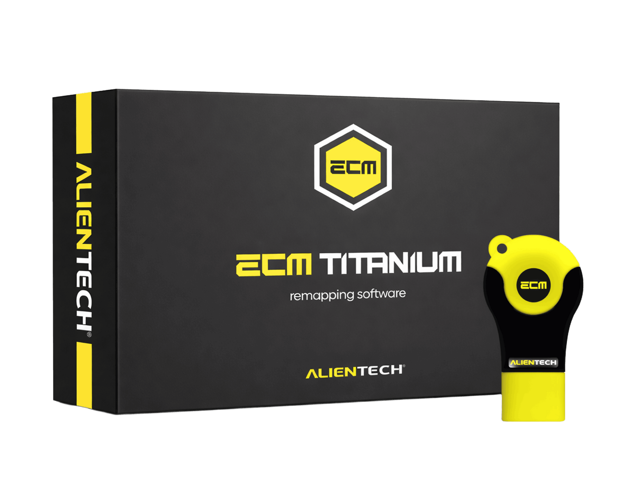 Boîte et clé USB de licence du logiciel de reprogrammation moteur ECM Titanium d Alientech