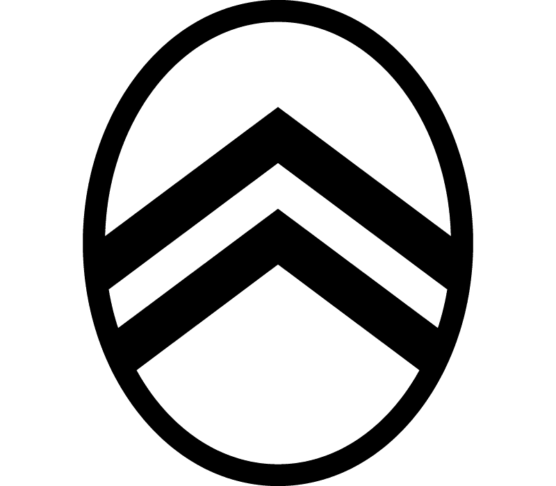 Logo Citroen historique en noir et blanc pour valise de diagnostic de marque