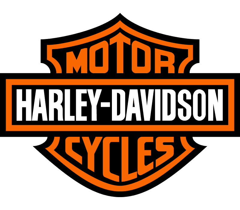 Logo officiel Harley Davidson orange et noir pour outil de diagnostic moto