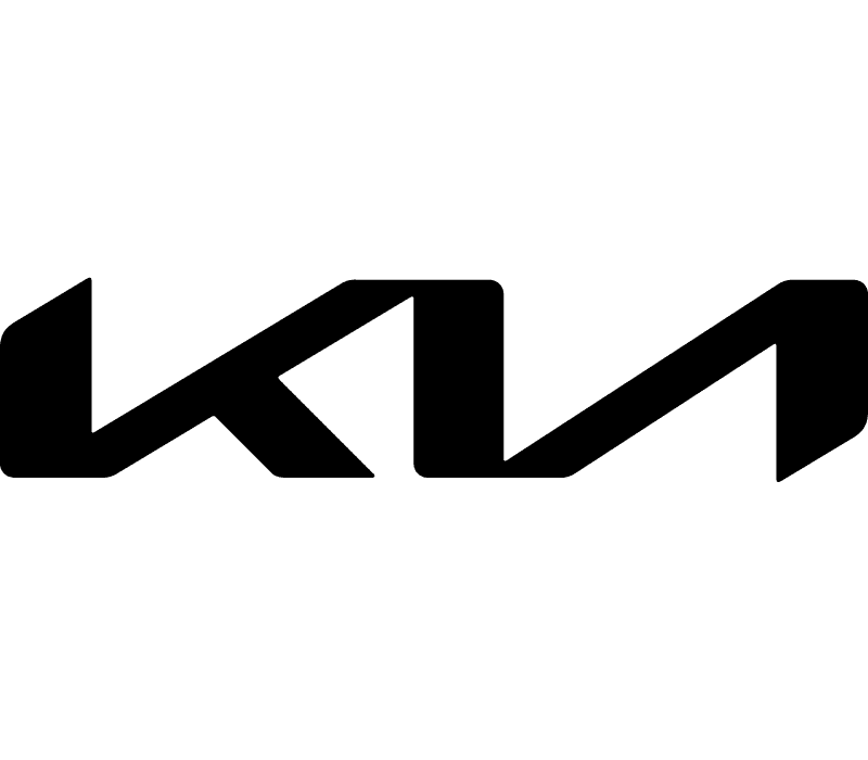 Logo officiel noir de la marque de voiture Kia pour diagnostic auto
