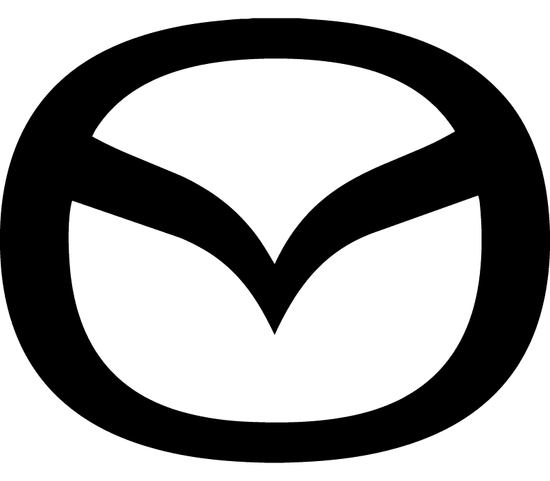 Logo officiel de la marque automobile Mazda en noir pour diagnostic auto