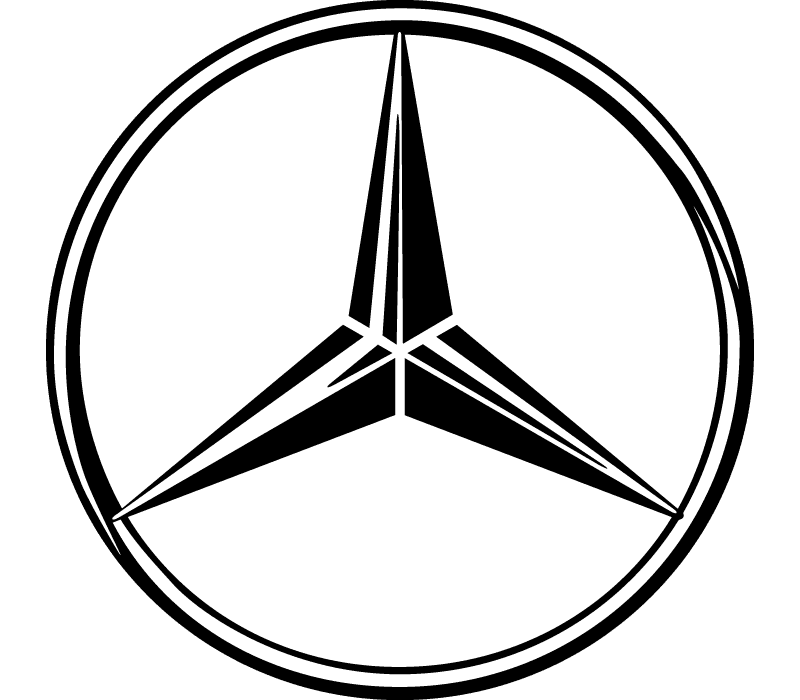 Logo Mercedes-Benz noir et blanc pour valise de diagnostic iCarsoft
