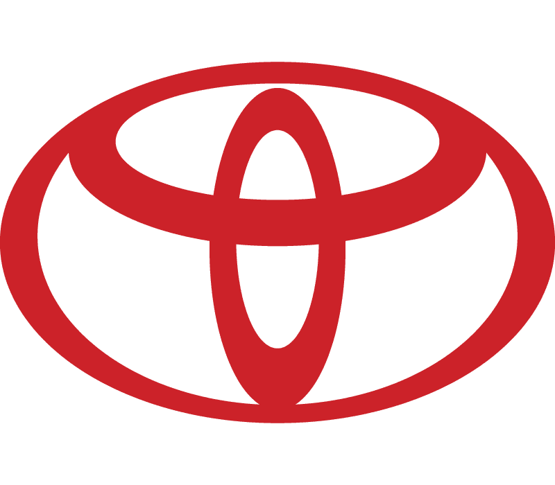 Logo officiel rouge de la marque de voiture japonaise Toyota