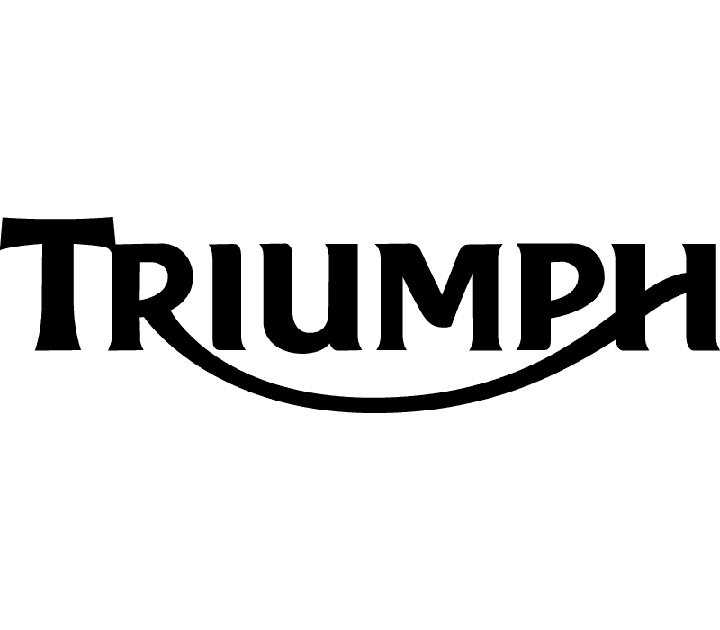 Logo officiel noir de la marque de motos Triumph pour diagnostic de pannes