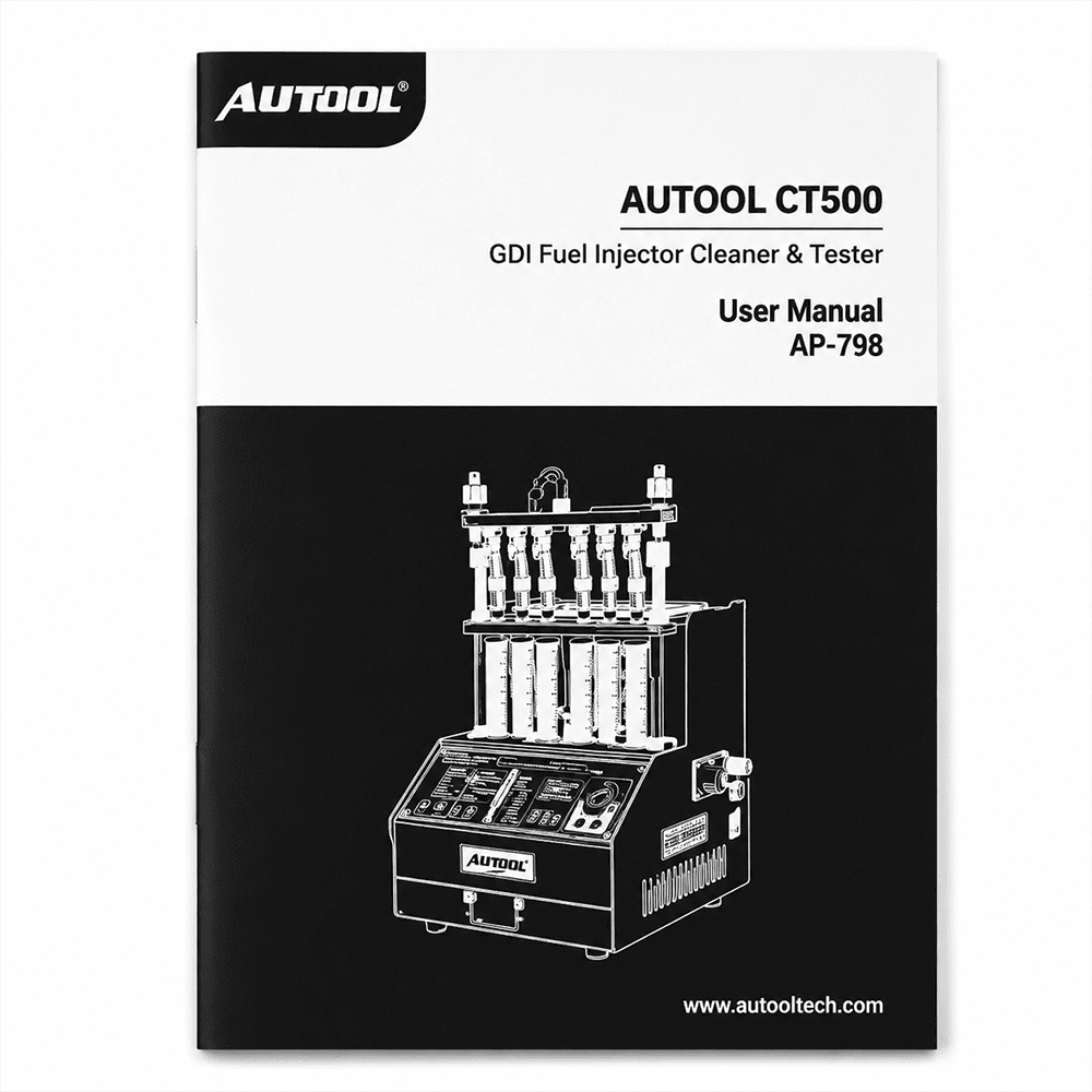Manuel d utilisation en francais pour nettoyeur et testeur d injecteur Autool CT500