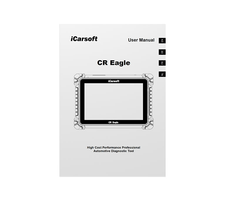 Couverture de la notice et manuel d utilisation de la valise de diagnostic iCarsoft CR Eagle