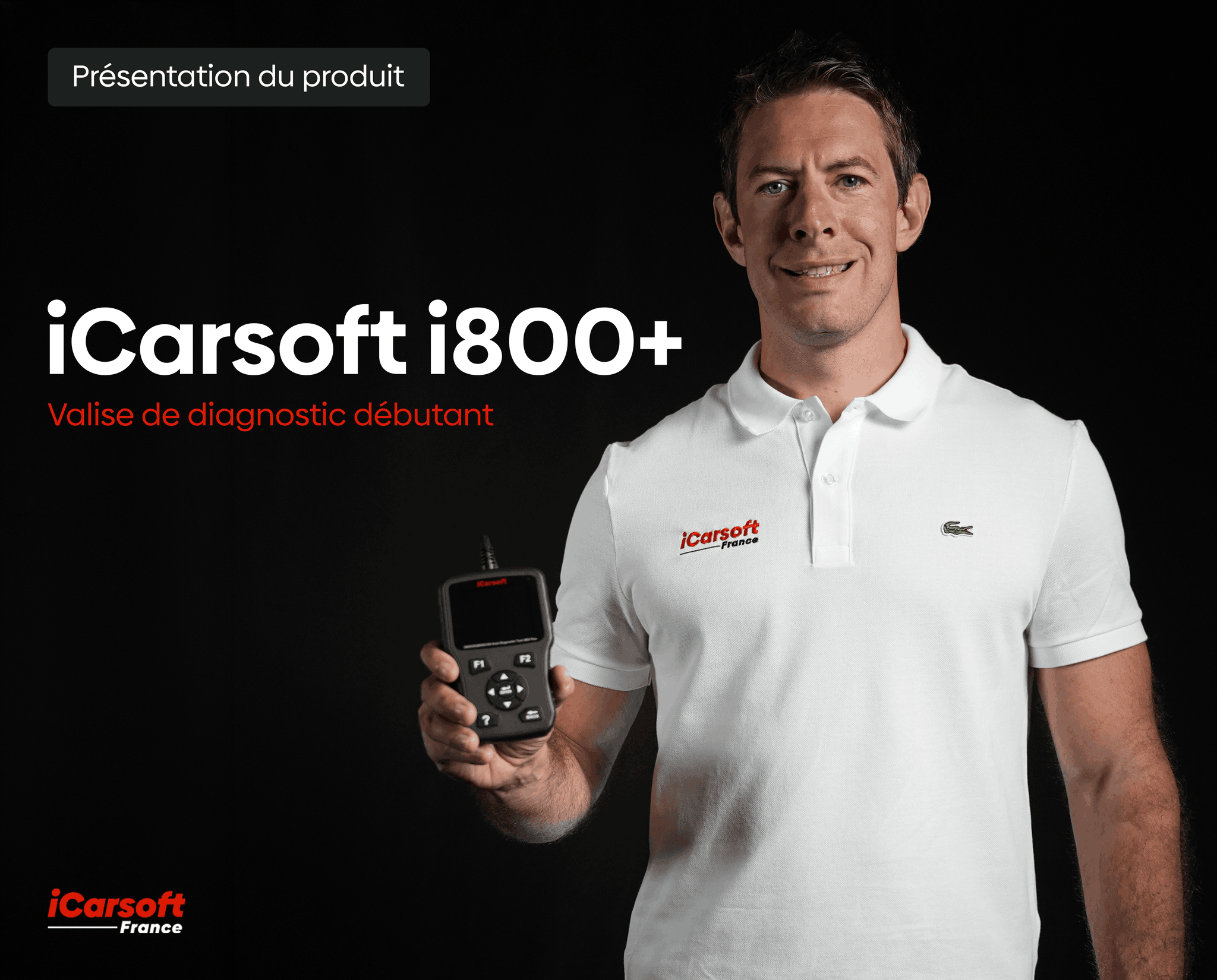 Présentation de la valise de diagnostic iCarsoft i800+ par un technicien de la marque