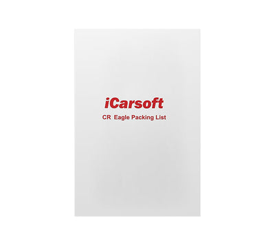 Document de liste de colisage papier pour la valise de diagnostic iCarsoft CR Eagle