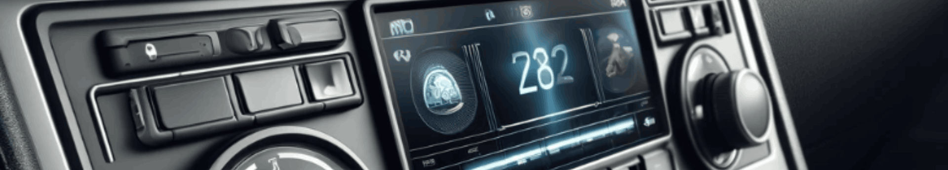 Écran tactile de tableau de bord moderne affichant les données de diagnostic de la voiture