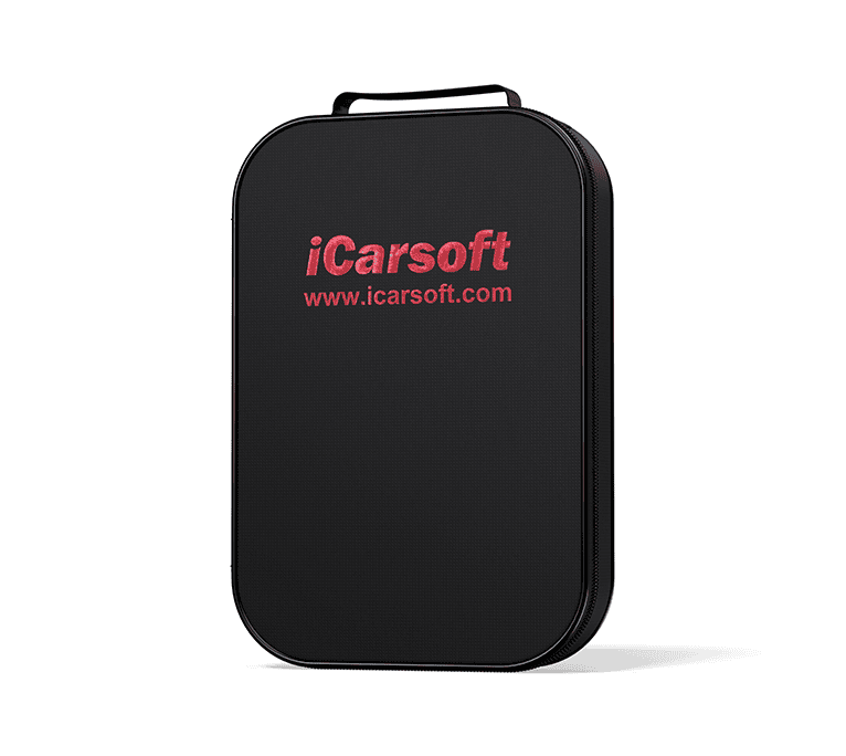 Housse de protection noire avec logo rouge iCarsoft pour valise de diagnostic CR Elite