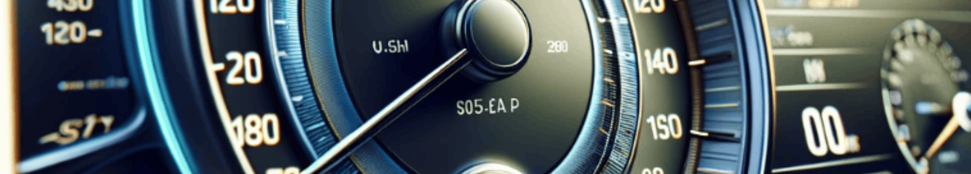 Gros plan sur un compteur de vitesse lumineux sur le tableau de bord d une voiture moderne