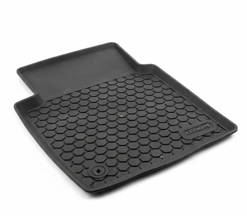 Tapis de sol de voiture sur mesure en caoutchouc noir robuste avec relief nid d'abeille