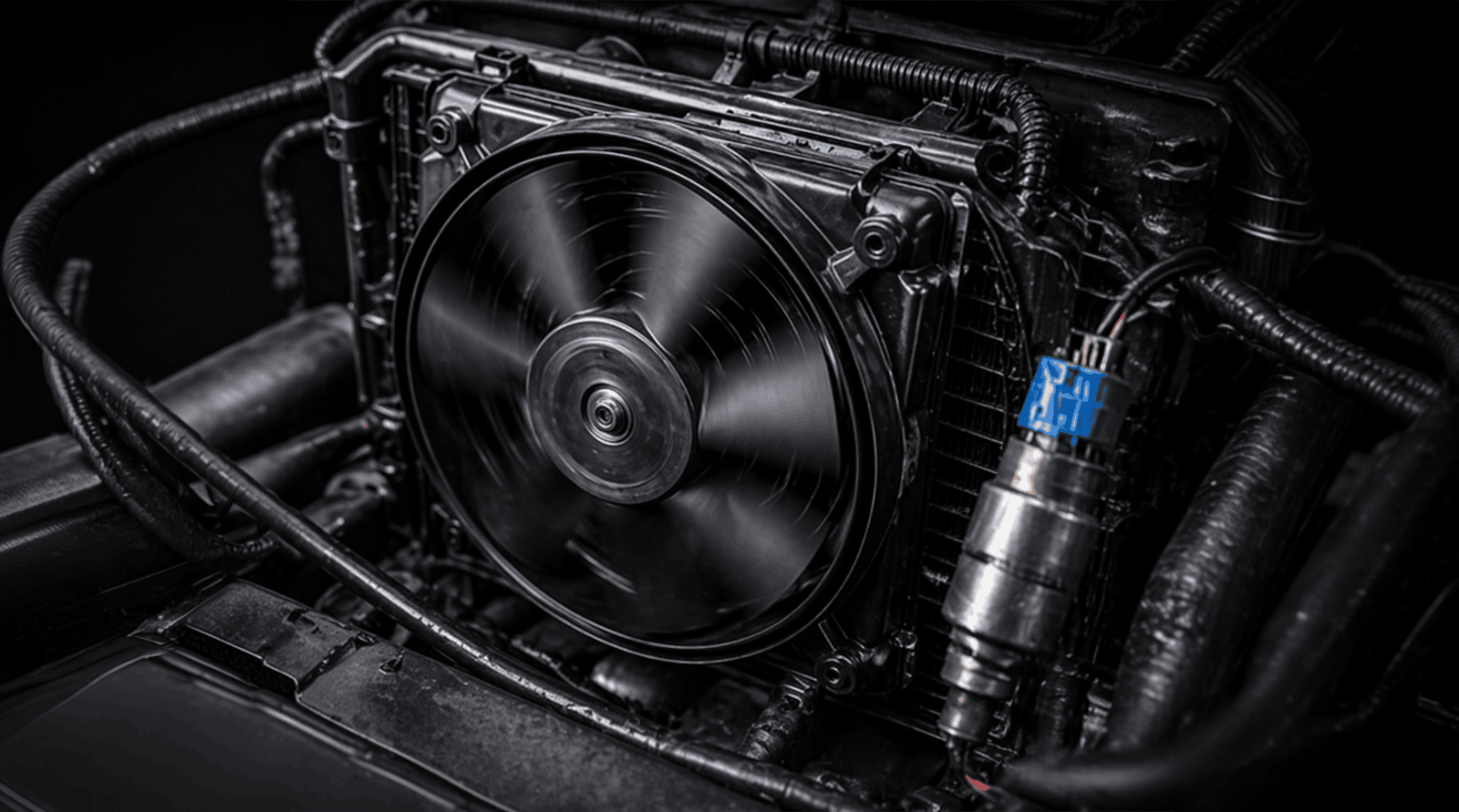 Test de l actionneur de ventilateur de radiateur de voiture en marche