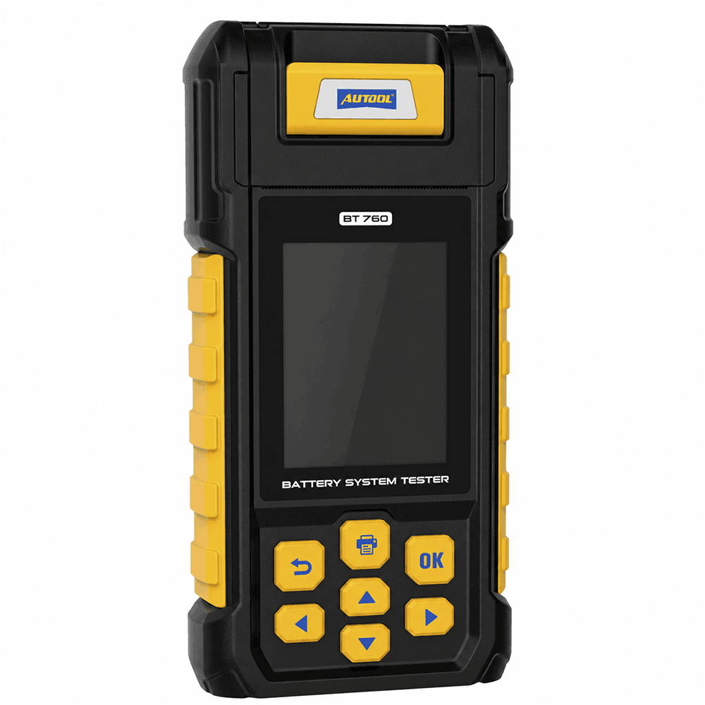 Testeur de batterie automobile Autool BT760 noir et jaune avec écran et boutons