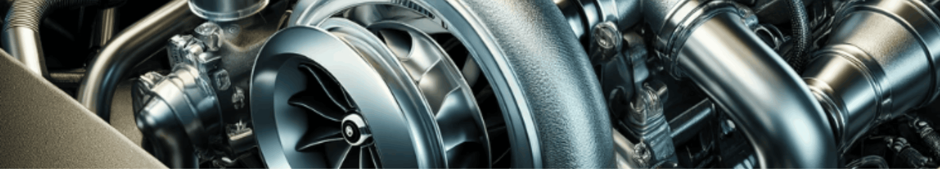 Gros plan sur un turbocompresseur haute performance de moteur de voiture
