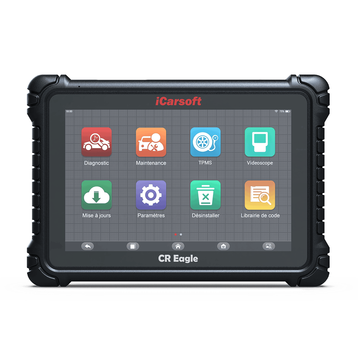 Interface en français de la valise de diagnostic multimarque iCarsoft CR Eagle