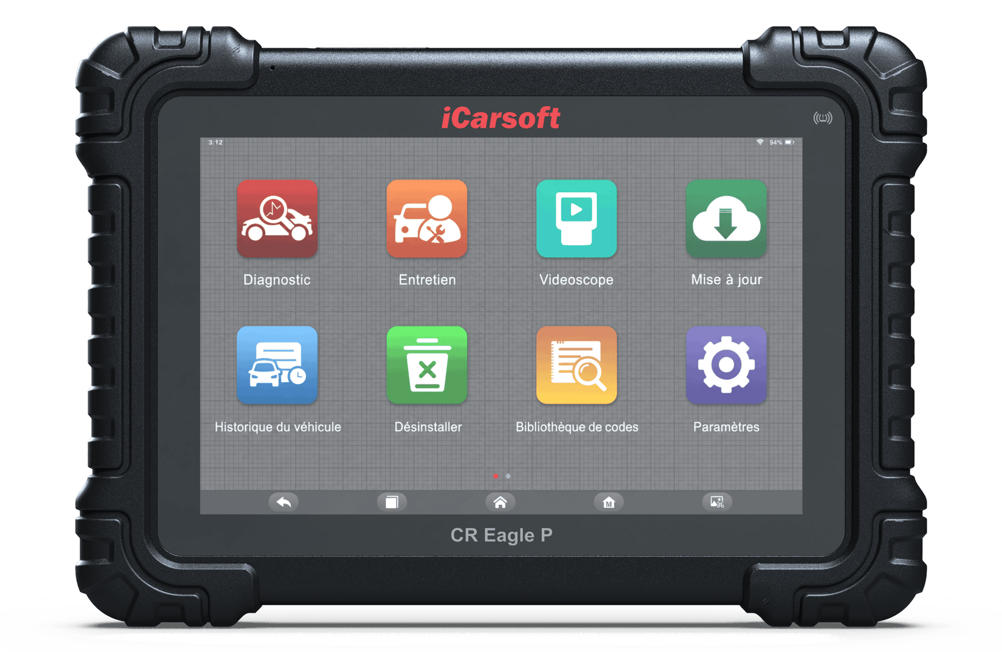 Valise de diagnostic multimarques iCarsoft CR Eagle P avec écran tactile en français