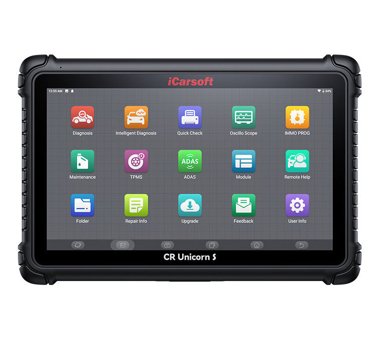 Valise de diagnostic multimarque iCarsoft CR Unicorn S avec son ecran d accueil tactile